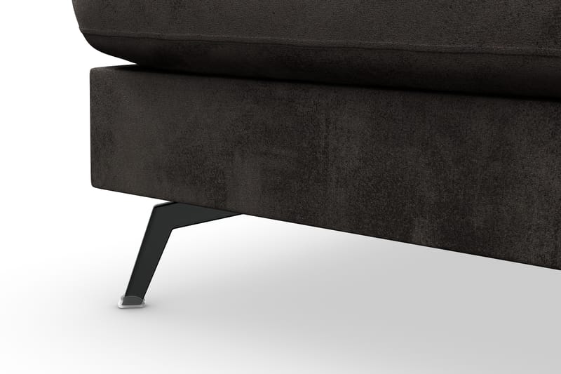 Ocean Lyx 4-pers Sofa med Chaiselong Venstre - Mørkegrå/Velour - Møbler - Sofaer - Sofa med chaiselong