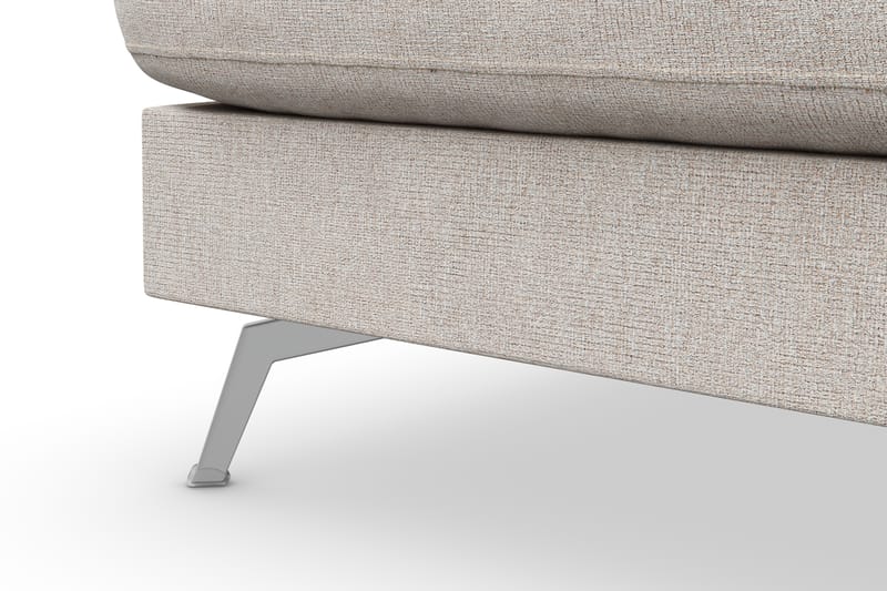Ocean Lyx 4-personers Venstrevendt L-formet Chaiselongsofa i Stof - Beige - Møbler - Sofaer - Sofa med chaiselong
