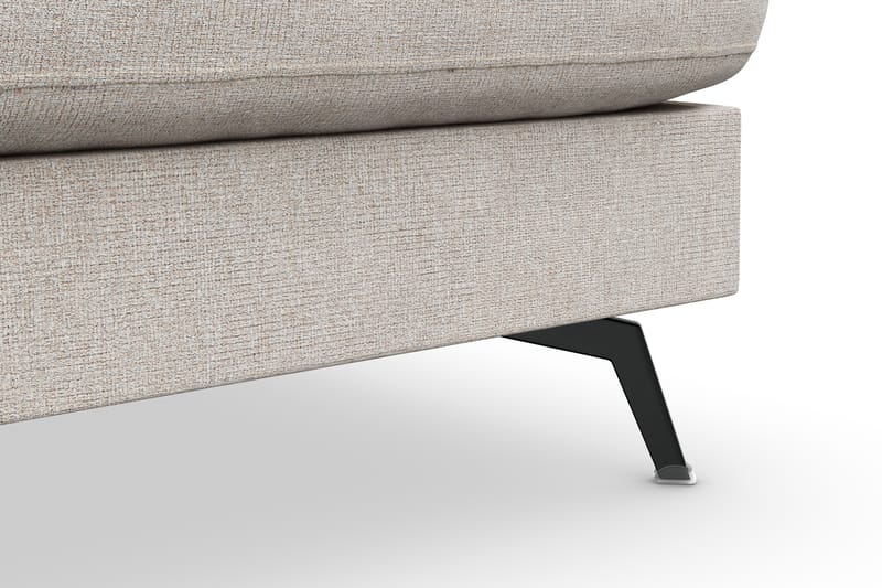 Ocean Lyx 4-personers Højrevendt L-formet Chaiselongsofa i Stof - Beige - Møbler - Sofaer - Sofa med chaiselong