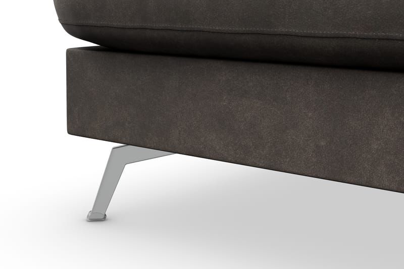 Ocean Lyx 4-personers Venstrevendt L-formet Chaiselongsofa i Kunstlæder - Mørkegrå - Møbler - Sofaer - Sofa med chaiselong