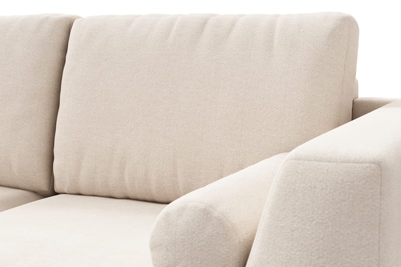 Ocean Lyx 4-personers Venstrevendt L-formet Chaiselongsofa i Stof - Beige - Møbler - Sofaer - Sofa med chaiselong