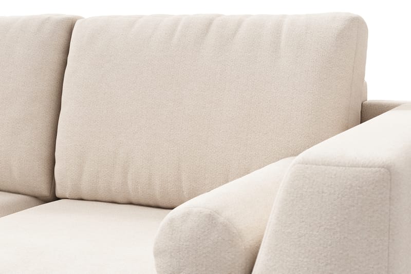 Ocean Lyx 4-personers Venstrevendt L-formet Chaiselongsofa i Stof - Beige - Møbler - Sofaer - Sofa med chaiselong