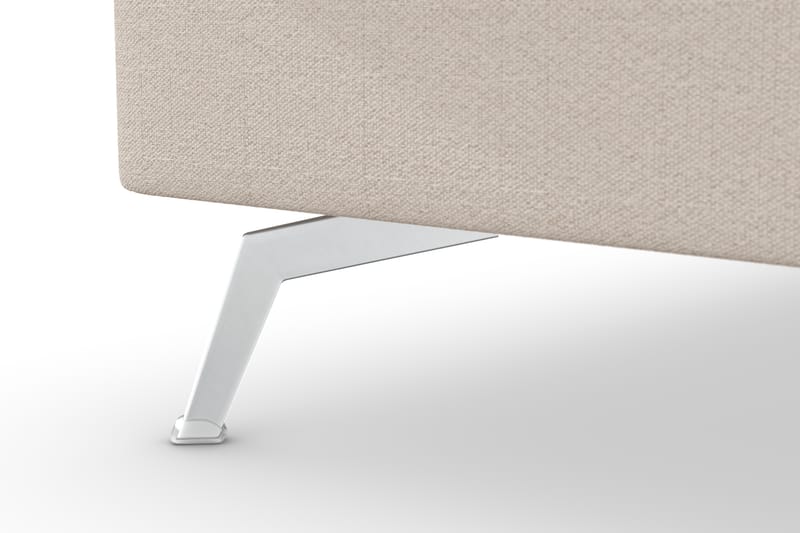 Ocean Lyx 4-personers Venstrevendt L-formet Chaiselongsofa i Stof - Beige - Møbler - Sofaer - Sofa med chaiselong