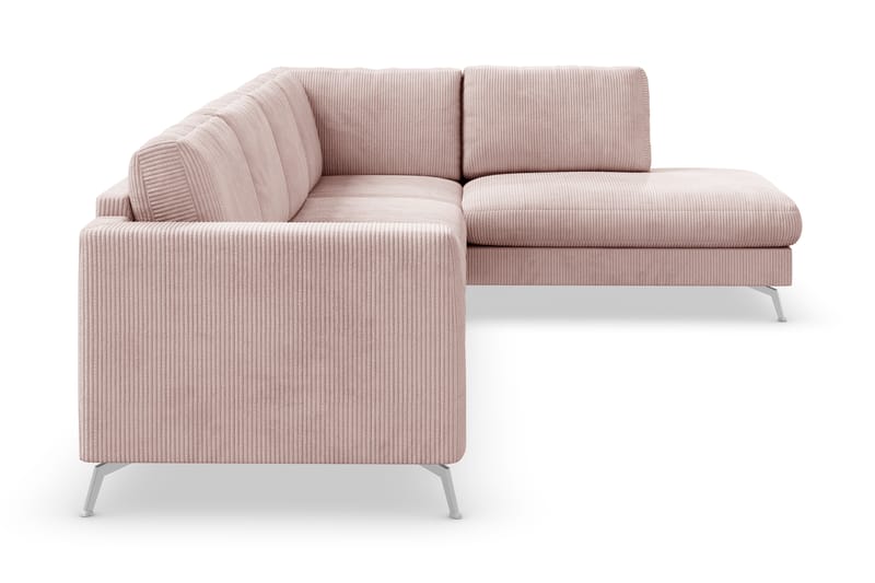 Ocean Lyx 4-personers Højrevendt L-formet Chaiselongsofa i Manchester - Rosa - Møbler - Sofaer - Sofa med chaiselong