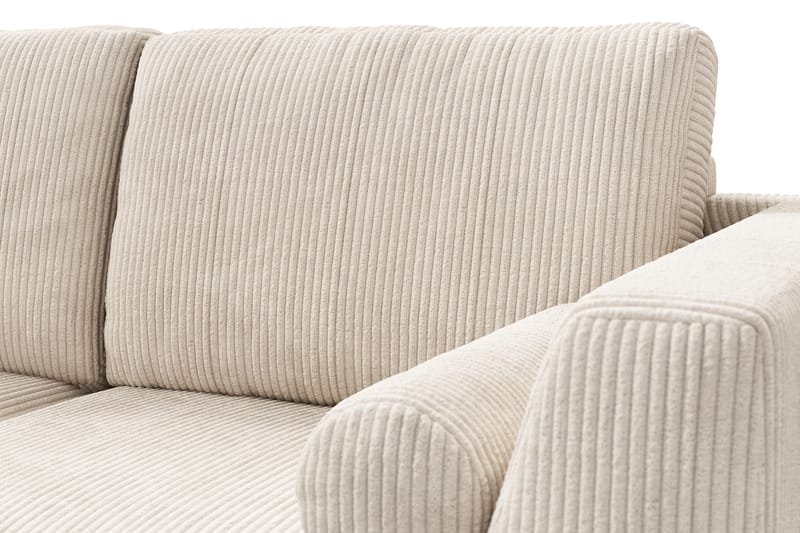 Ocean Lyx 4-personers Venstrevendt L-formet Chaiselongsofa i Manchester - Beige - Møbler - Sofaer - Sofa med chaiselong