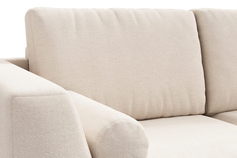 Ocean Lyx 4-personers Højrevendt L-formet Chaiselongsofa i Stof - Beige - Møbler - Sofaer - Sofa med chaiselong