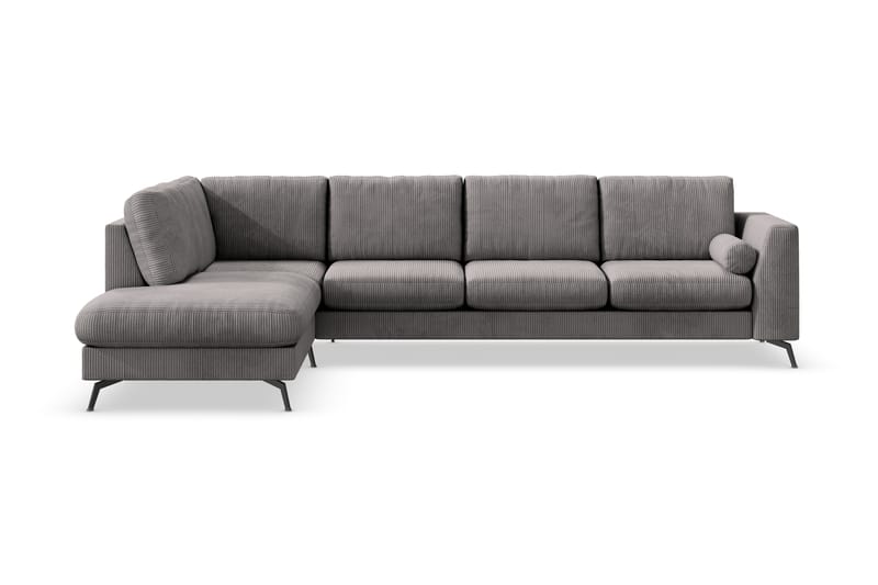 Ocean Lyx 4-pers Sofa med Chaiselong Venstre - Mørkegrå - Sofa med chaiselong