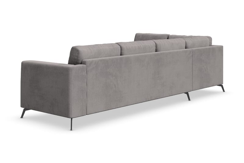 Ocean Lyx 4-personers Venstrevendt L-formet Chaiselongsofa i Manchester - Mørkegrå - Møbler - Sofaer - Sofa med chaiselong