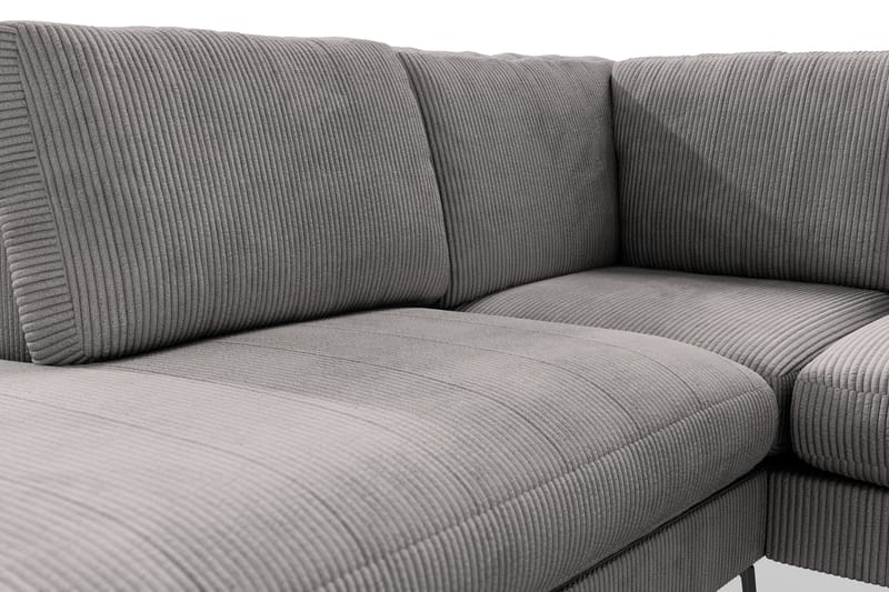 Ocean Lyx 4-personers Venstrevendt L-formet Chaiselongsofa i Manchester - Mørkegrå - Møbler - Sofaer - Sofa med chaiselong