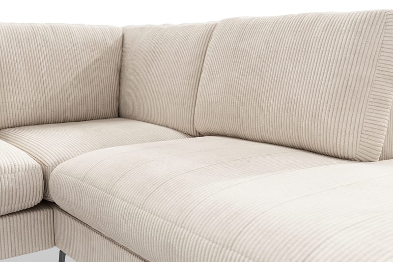 Ocean Lyx 4-personers Højrevendt L-formet Chaiselongsofa i Manchester - Beige - Møbler - Sofaer - Sofa med chaiselong