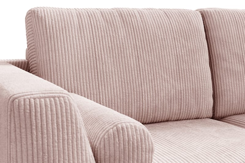 Ocean Lyx 4-personers Højrevendt L-formet Chaiselongsofa i Manchester - Rosa - Møbler - Sofaer - Sofa med chaiselong