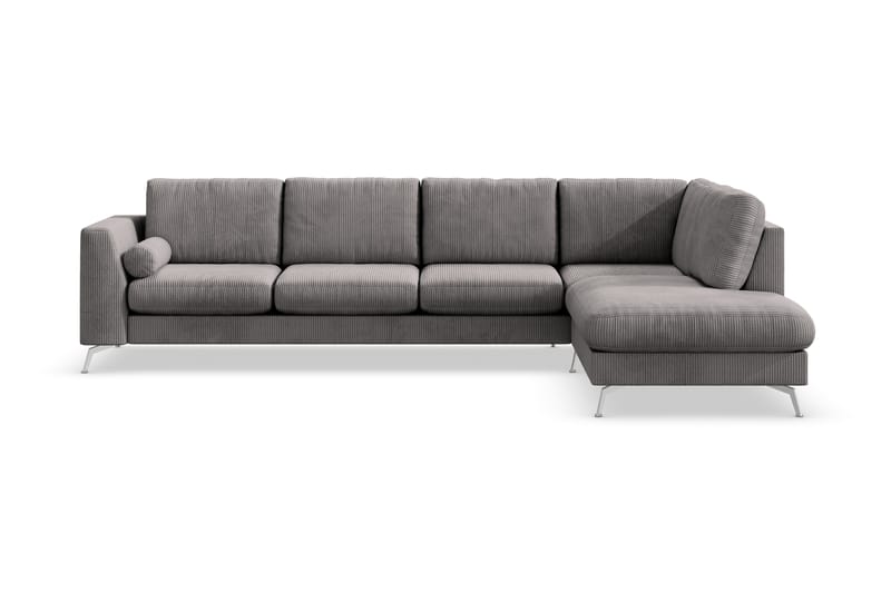 Ocean Lyx 4-personers Højrevendt L-formet Chaiselongsofa i Manchester - Mørkegrå - Møbler - Sofaer - Sofa med chaiselong