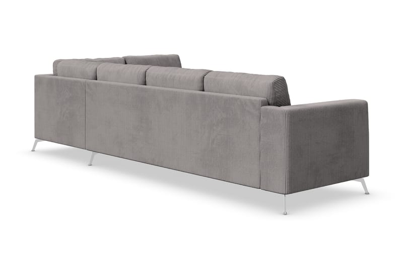 Ocean Lyx 4-personers Højrevendt L-formet Chaiselongsofa i Manchester - Mørkegrå - Møbler - Sofaer - Sofa med chaiselong