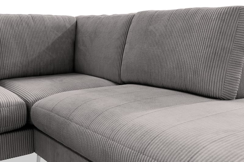 Ocean Lyx 4-personers Højrevendt L-formet Chaiselongsofa i Manchester - Mørkegrå - Møbler - Sofaer - Sofa med chaiselong