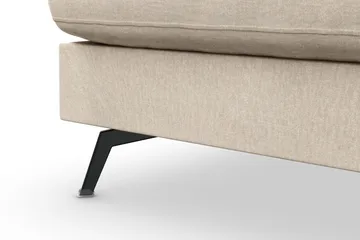 Ocean Lyx 4-personers Venstrevendt L-formet Chaiselongsofa i Fløjl - Beige - Møbler - Sofaer - Sofa med chaiselong