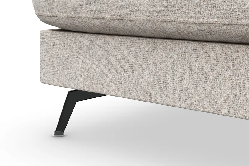 Ocean Lyx 4-personers Venstrevendt L-formet Chaiselongsofa i Stof - Beige - Møbler - Sofaer - Sofa med chaiselong - 4 personers sofa med chaiselong