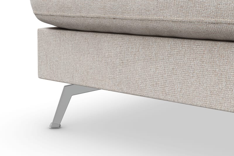 Ocean Lyx 4-personers Venstrevendt L-formet Chaiselongsofa i Stof - Beige - Møbler - Sofaer - Sofa med chaiselong - 4 personers sofa med chaiselong