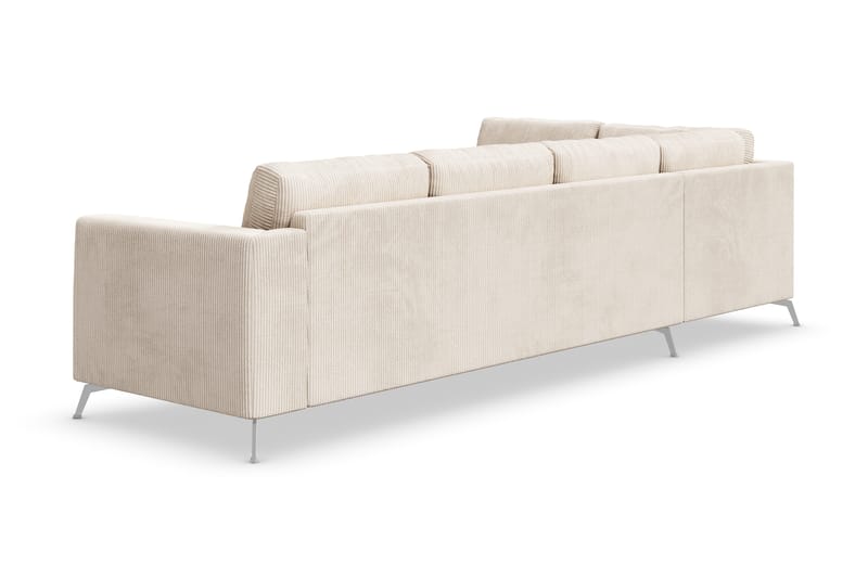 Ocean Lyx 4-personers Venstrevendt L-formet Chaiselongsofa i Manchester - Beige - Møbler - Sofaer - Sofa med chaiselong - 4 personers sofa med chaiselong