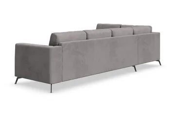 Ocean Lyx 4-personers Venstrevendt L-formet Chaiselongsofa i Manchester - Mørkegrå - Møbler - Sofaer - Sofa med chaiselong
