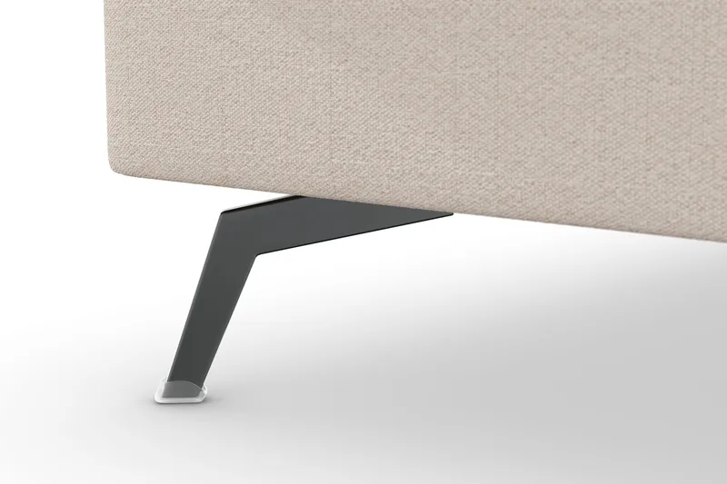 Ocean Lyx 4-personers Venstrevendt L-formet Chaiselongsofa i Stof - Beige - Møbler - Sofaer - Sofa med chaiselong - 4 personers sofa med chaiselong