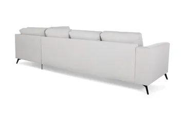 Ocean Lyx 4-personers Højrevendt L-formet Chaiselongsofa i Stof - Lysegrå - Møbler - Sofaer - Sofa med chaiselong
