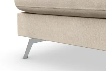 Ocean Lyx 4-personers Venstrevendt L-formet Chaiselongsofa i Fløjl - Beige - Møbler - Sofaer - Sofa med chaiselong