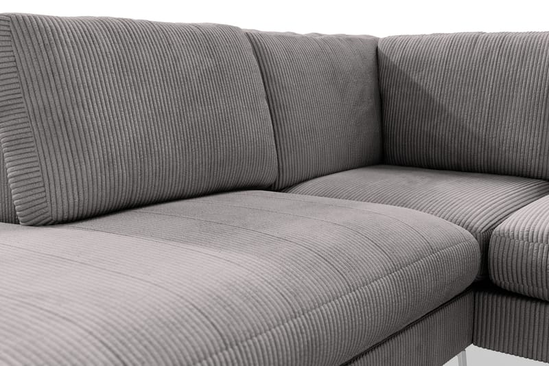 Ocean Lyx 4-personers Venstrevendt L-formet Chaiselongsofa i Manchester - Mørkegrå - Møbler - Sofaer - Sofa med chaiselong - 4 personers sofa med chaiselong