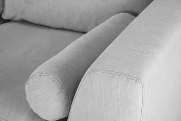 Ocean Lyx 4-personers Venstrevendt L-formet Chaiselongsofa i Stof - Grå - Møbler - Sofaer - Sofa med chaiselong