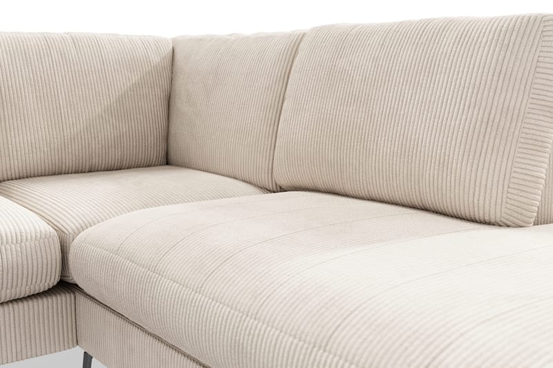 Ocean Lyx 4-personers Højrevendt L-formet Chaiselongsofa i Manchester - Beige - Møbler - Sofaer - Sofa med chaiselong - 4 personers sofa med chaiselong
