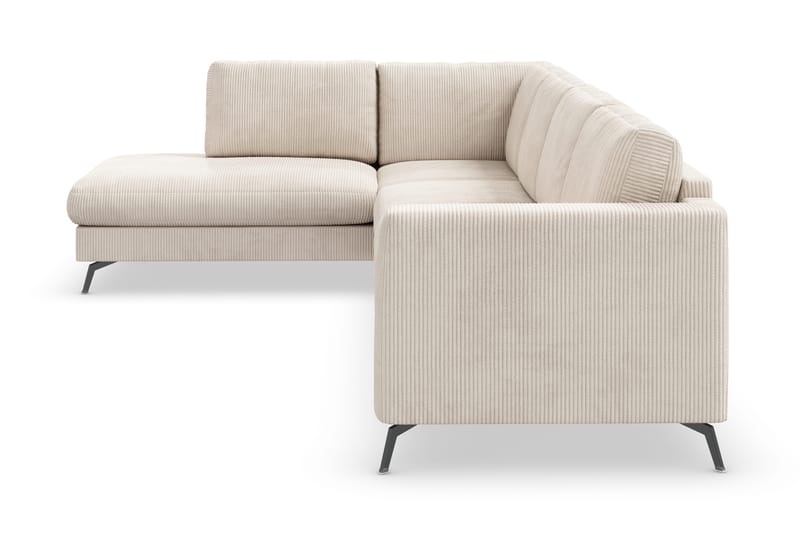 Ocean Lyx 4-personers Venstrevendt L-formet Chaiselongsofa i Manchester - Beige - Møbler - Sofaer - Sofa med chaiselong - 4 personers sofa med chaiselong