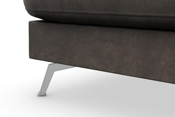 Ocean Lyx 4-personers Venstrevendt L-formet Chaiselongsofa i Kunstlæder - Mørkegrå - Møbler - Sofaer - Sofa med chaiselong