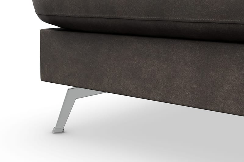 Ocean Lyx 4-personers Venstrevendt L-formet Chaiselongsofa i Kunstlæder - Mørkegrå - Møbler - Sofaer - Sofa med chaiselong - 4 personers sofa med chaiselong