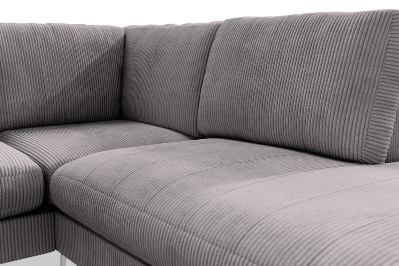 Ocean Lyx 4-personers Højrevendt L-formet Chaiselongsofa i Manchester - Mørkegrå - Møbler - Sofaer - Sofa med chaiselong - 4 personers sofa med chaiselong