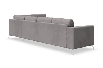 Ocean Lyx 4-personers Højrevendt L-formet Chaiselongsofa i Manchester - Mørkegrå - Møbler - Sofaer - Sofa med chaiselong