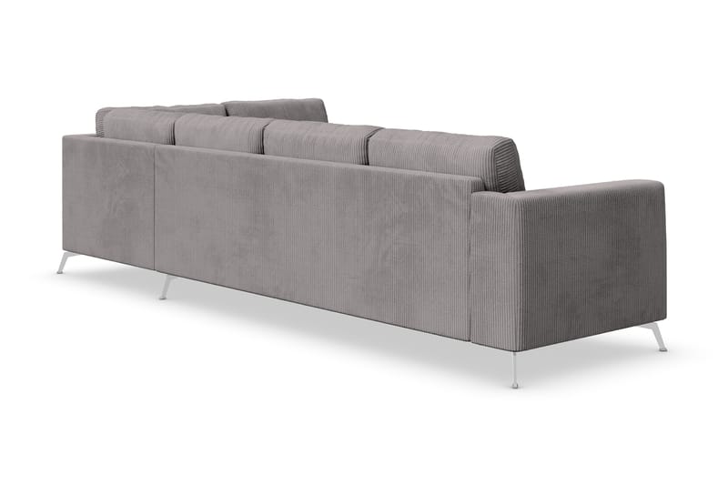 Ocean Lyx 4-personers Højrevendt L-formet Chaiselongsofa i Manchester - Mørkegrå - Møbler - Sofaer - Sofa med chaiselong - 4 personers sofa med chaiselong