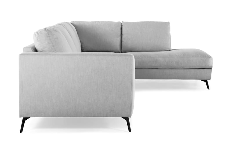 Ocean Lyx 4-personers Højrevendt L-formet Chaiselongsofa i Stof - Grå - Møbler - Sofaer - Sofa med chaiselong