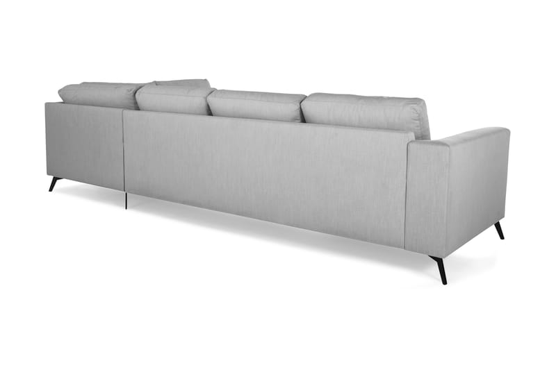 Ocean Lyx 4-personers Højrevendt L-formet Chaiselongsofa i Stof - Grå - Møbler - Sofaer - Sofa med chaiselong