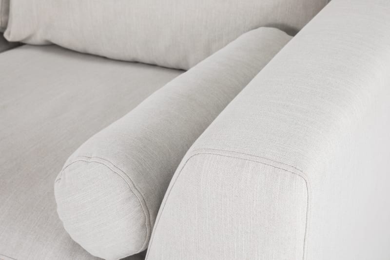 Ocean Lyx 4-personers Venstrevendt L-formet Chaiselongsofa i Stof - Lysegrå - Møbler - Sofaer - Sofa med chaiselong
