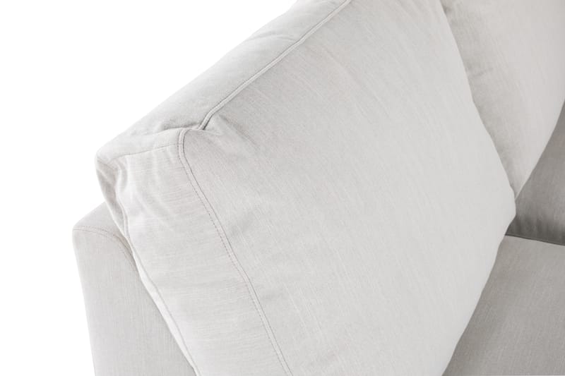 Ocean Lyx 4-personers Venstrevendt L-formet Chaiselongsofa i Stof - Lysegrå - Møbler - Sofaer - Sofa med chaiselong