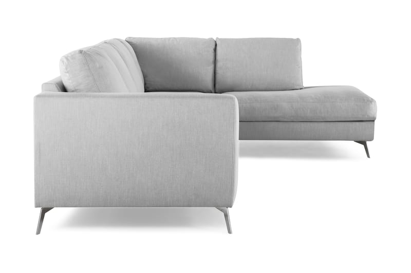 Ocean Lyx 4-personers Højrevendt L-formet Chaiselongsofa i Stof - Grå - Møbler - Sofaer - Sofa med chaiselong