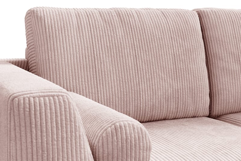Ocean Lyx 4-personers Højrevendt L-formet Chaiselongsofa i Manchester - Rosa - Møbler - Sofaer - Sofa med chaiselong - 4 personers sofa med chaiselong
