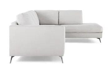Ocean Lyx 4-personers Højrevendt L-formet Chaiselongsofa i Stof - Lysegrå - Møbler - Sofaer - Sofa med chaiselong