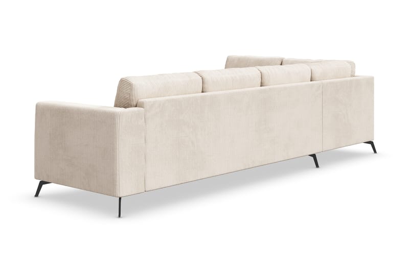 Ocean Lyx 4-personers Venstrevendt L-formet Chaiselongsofa i Manchester - Beige - Møbler - Sofaer - Sofa med chaiselong - 4 personers sofa med chaiselong