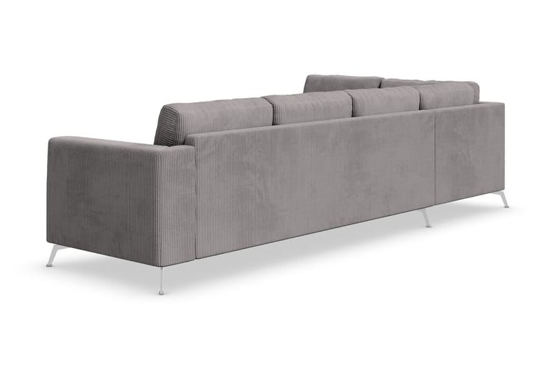 Ocean Lyx 4-personers Venstrevendt L-formet Chaiselongsofa i Manchester - Mørkegrå - Møbler - Sofaer - Sofa med chaiselong - 4 personers sofa med chaiselong