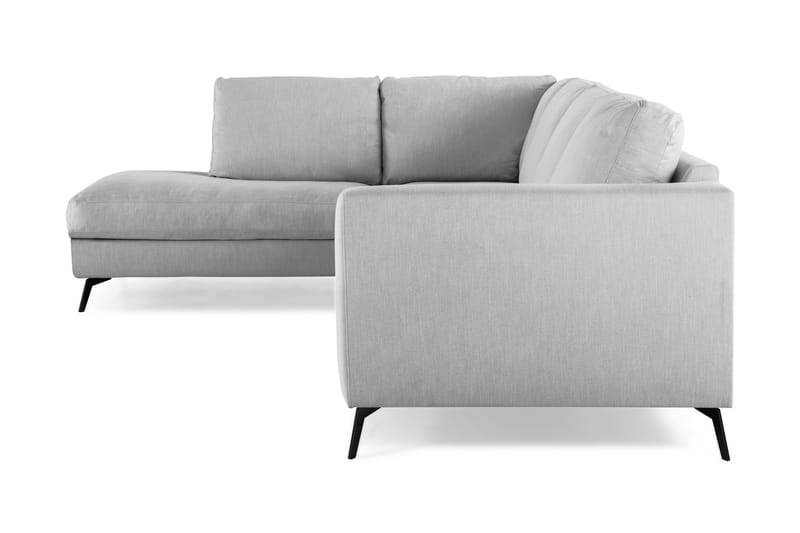 Ocean Lyx 4-personers Venstrevendt L-formet Chaiselongsofa i Stof - Grå - Møbler - Sofaer - Sofa med chaiselong - 4 personers sofa med chaiselong