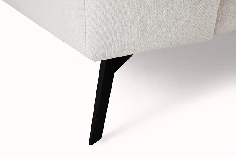 Ocean Lyx 4-personers Højrevendt L-formet Chaiselongsofa i Stof - Lysegrå - Møbler - Sofaer - Sofa med chaiselong - 4 personers sofa med chaiselong