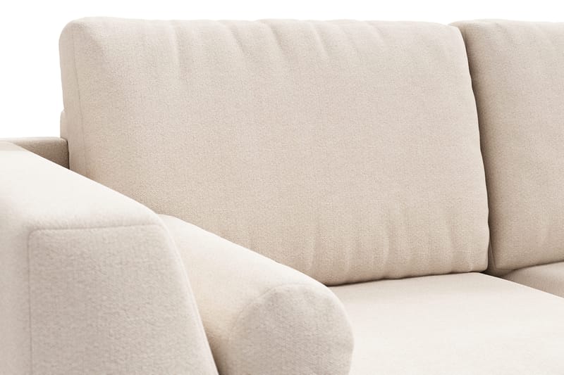 Ocean Lyx 4-personers Højrevendt L-formet Chaiselongsofa i Stof - Beige - Møbler - Sofaer - Sofa med chaiselong - 4 personers sofa med chaiselong