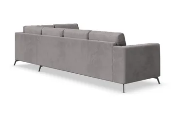 Ocean Lyx 4-personers Højrevendt L-formet Chaiselongsofa i Manchester - Mørkegrå - Møbler - Sofaer - Sofa med chaiselong