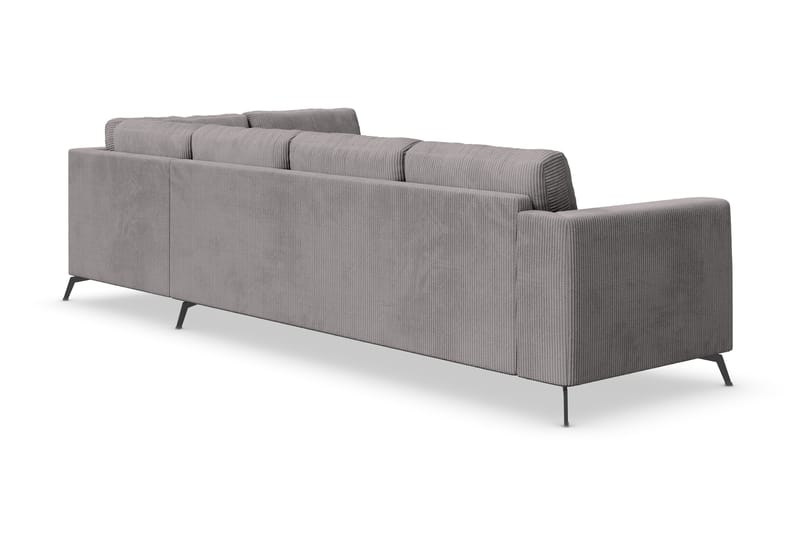 Ocean Lyx 4-personers Højrevendt L-formet Chaiselongsofa i Manchester - Mørkegrå - Møbler - Sofaer - Sofa med chaiselong - 4 personers sofa med chaiselong