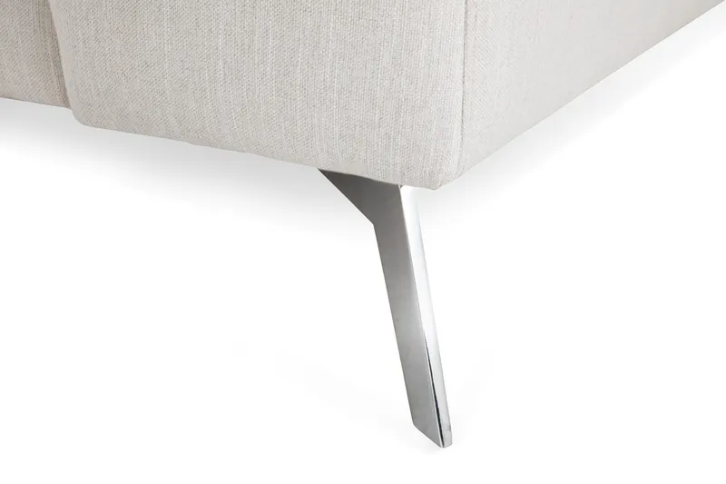 Ocean Lyx 4-personers Venstrevendt L-formet Chaiselongsofa i Stof - Lysegrå - Møbler - Sofaer - Sofa med chaiselong - 4 personers sofa med chaiselong